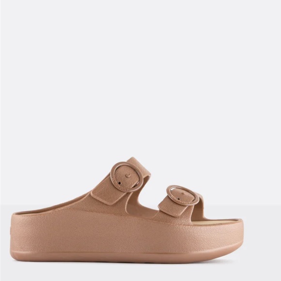 Lemon Jelly Gaia Platform sandal bronze metal NWOB size 39/8 US - Picture 6 of 12